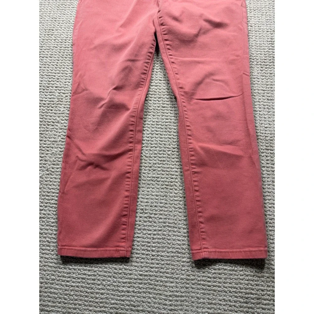 Tory Burch Alexa Cropped Skinny Pants Coral Pink Size 30 Logo Gold Hardware